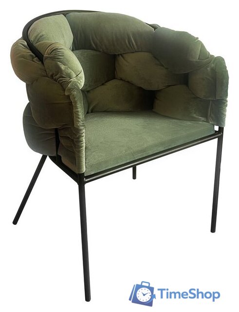 Стул с подлокотниками Лидмаш SML-05 (черный/оливковый) - Изображение №1 — Интернет-магазин Time-Shop