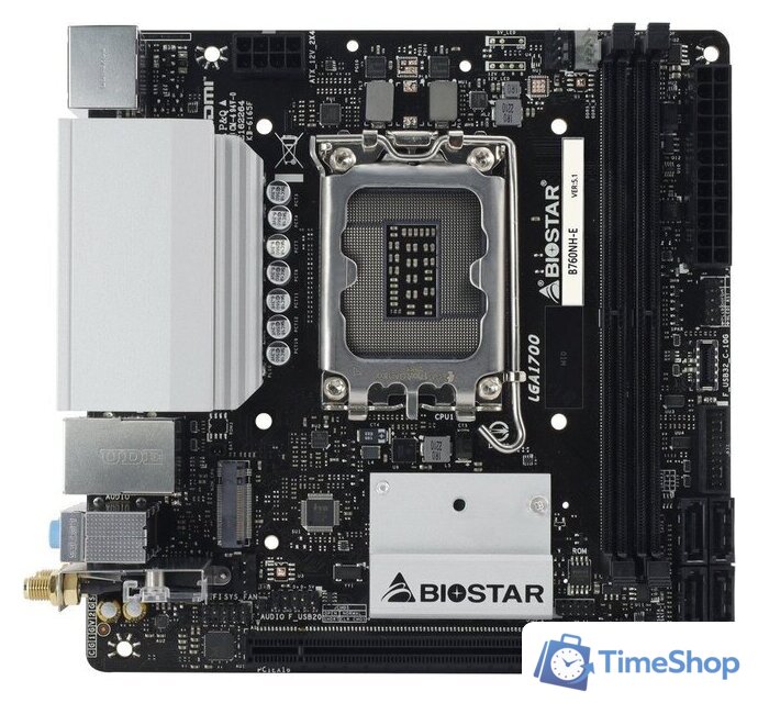 Материнская плата BIOSTAR B760NH-E Ver. 5.1 - Изображение №1 — Интернет-магазин Time-Shop