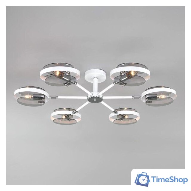 Припотолочная люстра Евросвет 70121/6 (белый) - Изображение №1 — Интернет-магазин Time-Shop