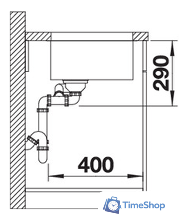 Кухонная мойка Blanco Andano 500/180-U (правая, без клапана-автомата) - Изображение №4 — Интернет-магазин Time-Shop