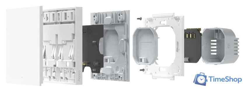 Выключатель Aqara Smart Wall Switch H1 одноклавишный без нейтрали (белый) - Изображение №6 — Интернет-магазин Time-Shop