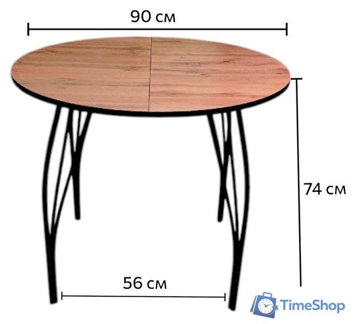 Кухонный стол СВД Юнио Юнио 066.П24.МО (дуб вотан) - Изображение №6 — Интернет-магазин Time-Shop
