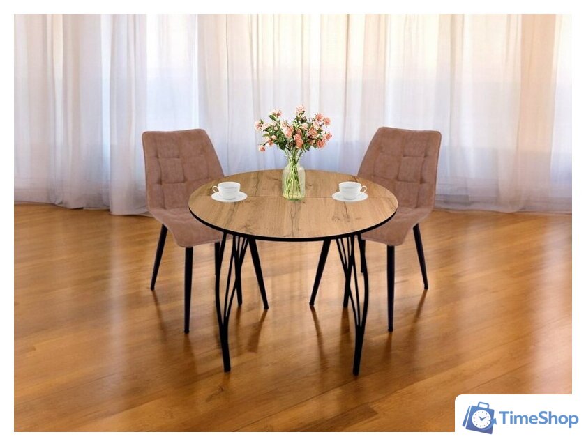 Кухонный стол СВД Юнио Юнио 066.П24.МО (дуб вотан) - Изображение №4 — Интернет-магазин Time-Shop