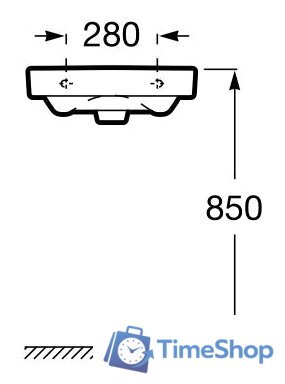 Умывальник Roca Debba 55x44 [32799500Y] - Изображение №7 — Интернет-магазин Time-Shop