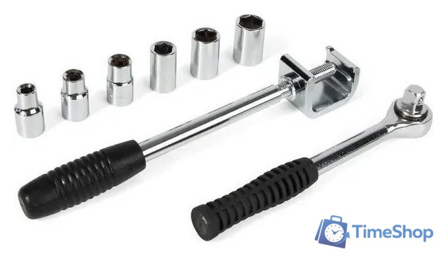 Набор трещотка с головками КВТ НМБ-6 (8 предметов) - Изображение №1 — Интернет-магазин Time-Shop