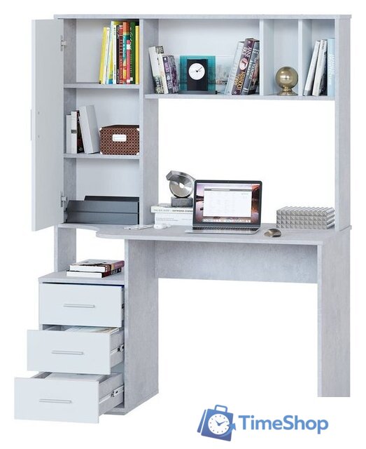 Стол Сокол КСТ-16 (бетон/белый) - Изображение №3 — Интернет-магазин Time-Shop