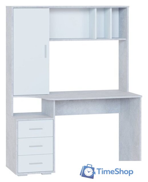 Стол Сокол КСТ-16 (бетон/белый) - Изображение №2 — Интернет-магазин Time-Shop