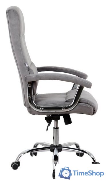 Офисное кресло King Style SHL-8 Sane Velvet Chrome (велюр, серый) - Изображение №3 — Интернет-магазин Time-Shop