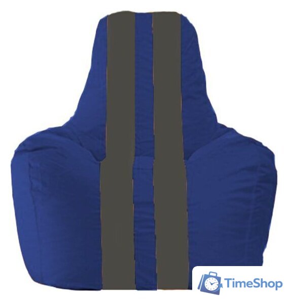 Кресло-мешок Flagman Спортинг С1.1-118 (синий/тёмно-серый) - Изображение №1 — Интернет-магазин Time-Shop