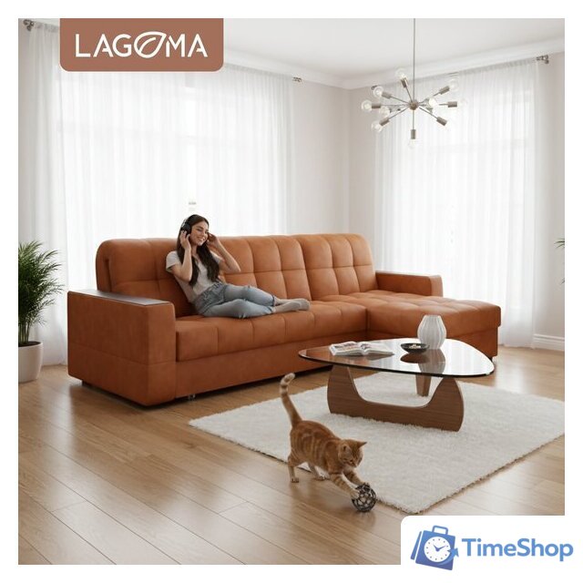 Угловой диван Lagoma Кайо правый (Tango Terra) - Изображение №5 — Интернет-магазин Time-Shop