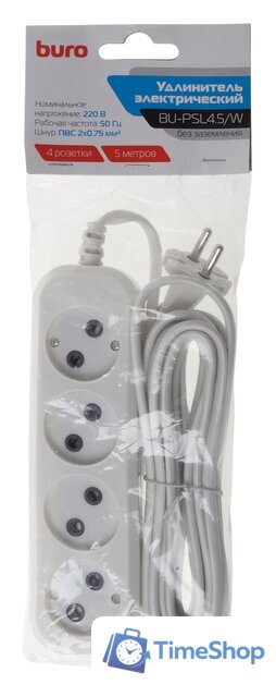 Удлинитель Buro BU-PSL4.5/W - Изображение №4 — Интернет-магазин Time-Shop