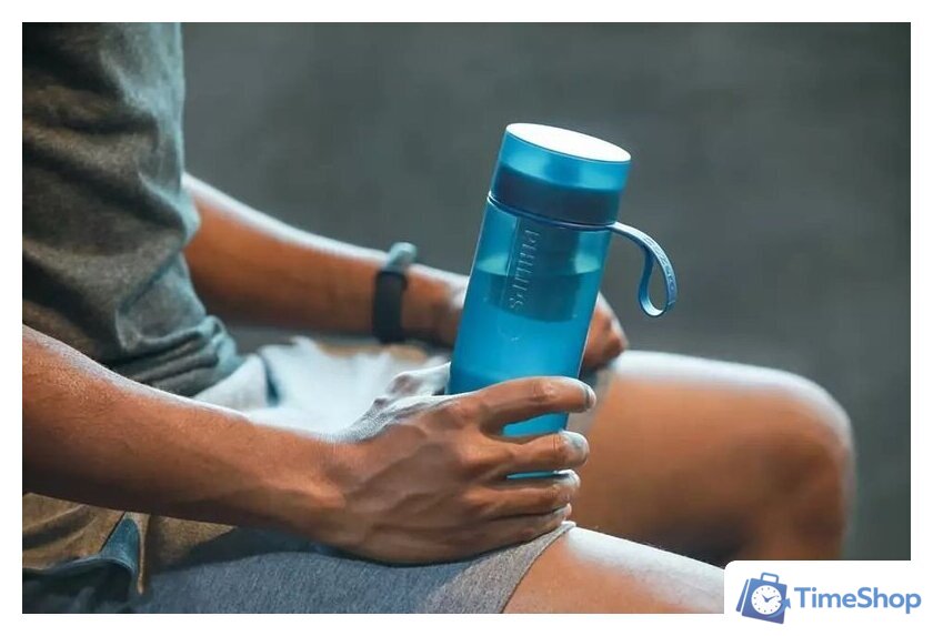 Бутылка для воды Philips GoZero AWP2712BLR/31 590мл (синий) - Изображение №4 — Интернет-магазин Time-Shop