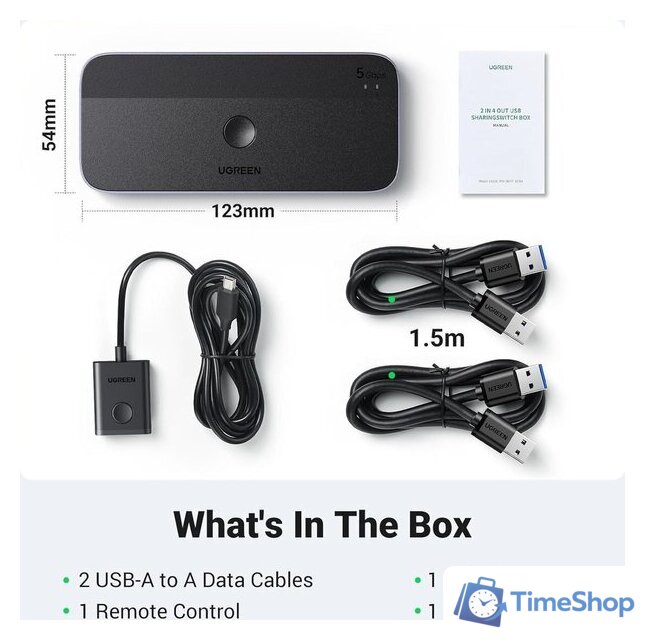 Переключатель Ugreen CM662 15705 - Изображение №8 — Интернет-магазин Time-Shop