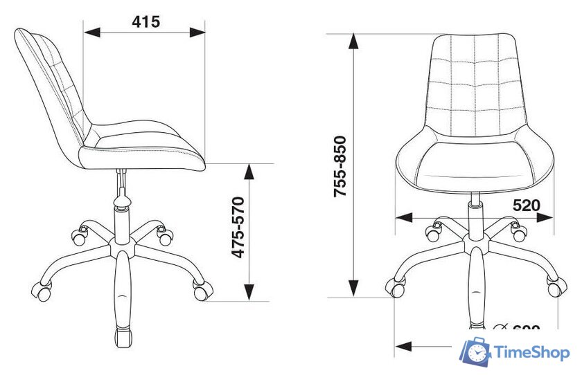 Офисное кресло Бюрократ CH-350SL (светло-бежевый) - Изображение №6 — Интернет-магазин Time-Shop