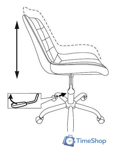 Офисное кресло Бюрократ CH-350SL (светло-бежевый) - Изображение №5 — Интернет-магазин Time-Shop