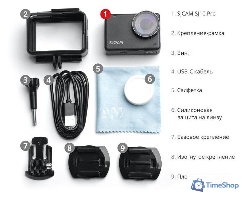 Экшен-камера SJCAM SJ10 Pro (черный) - Изображение №5 — Интернет-магазин Time-Shop