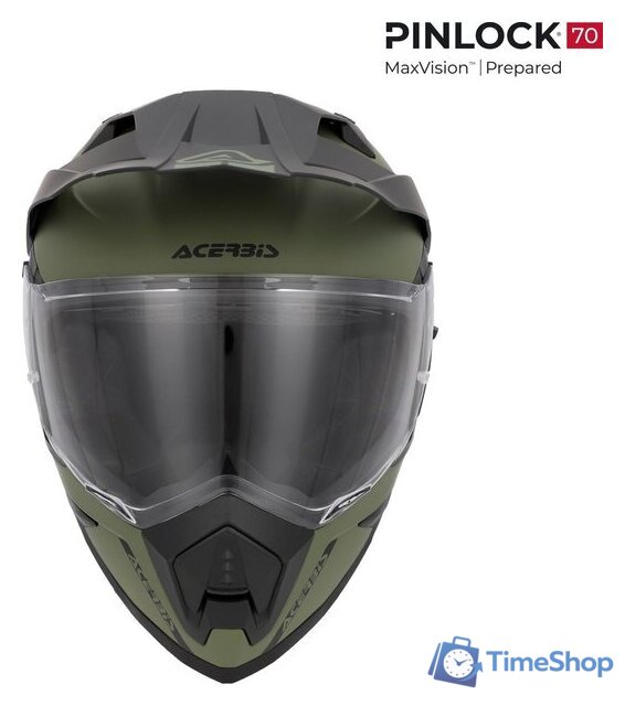 Мотошлем Acerbis Assault 0026643.582.064 (M, армейский зеленый) - Изображение №4 — Интернет-магазин Time-Shop