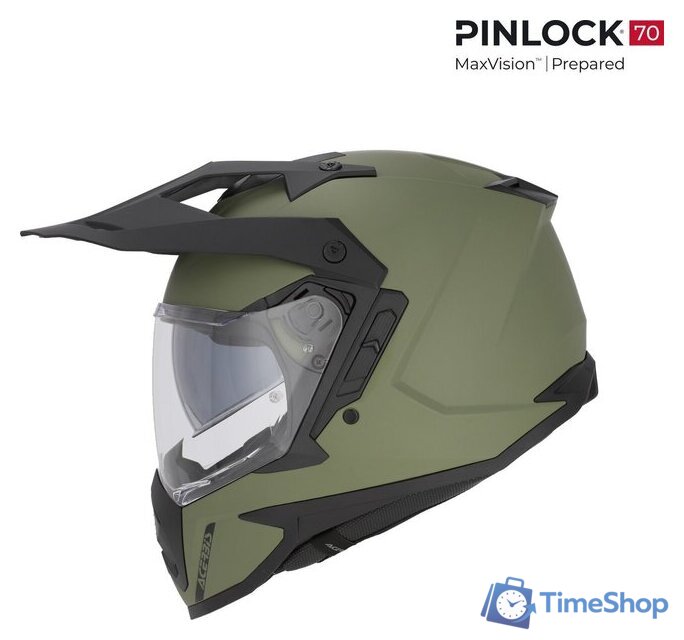 Мотошлем Acerbis Assault 0026643.582.064 (M, армейский зеленый) - Изображение №3 — Интернет-магазин Time-Shop