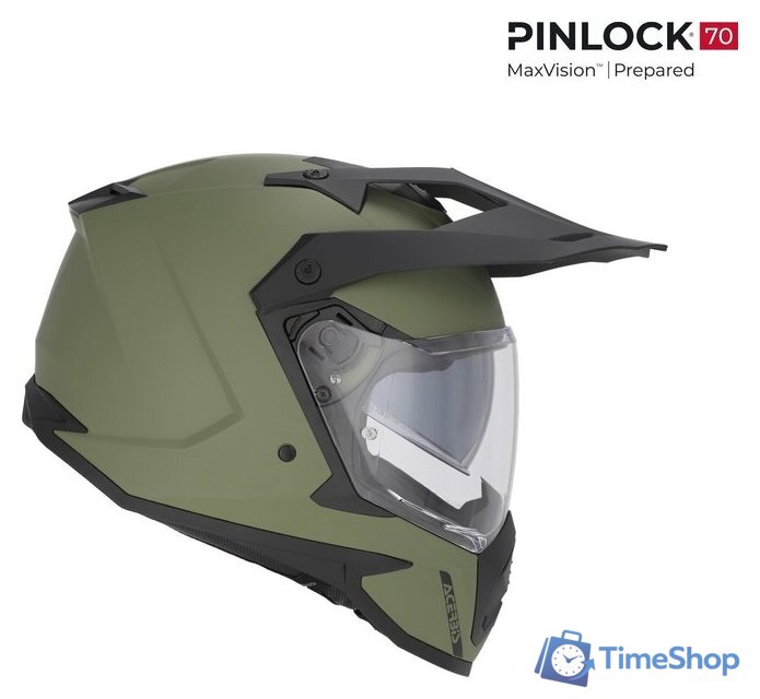 Мотошлем Acerbis Assault 0026643.582.064 (M, армейский зеленый) - Изображение №2 — Интернет-магазин Time-Shop