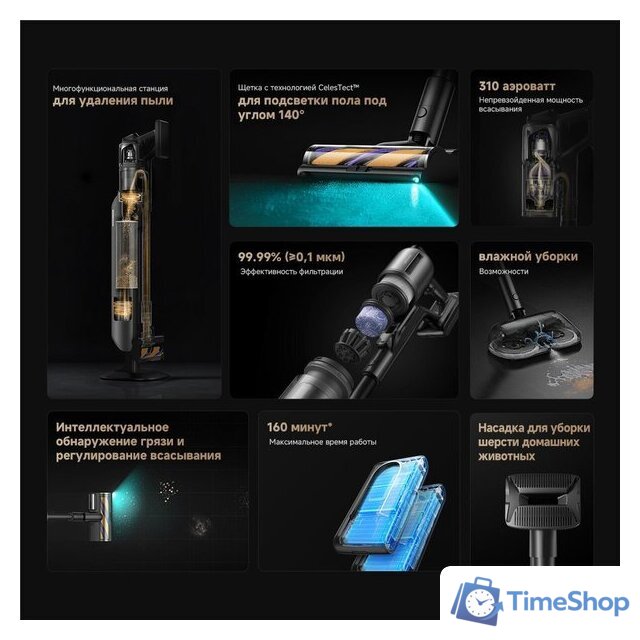 Пылесос Dreame Station Cordless Vacuum Cleaner Z40 VZV33A - Изображение №21 — Интернет-магазин Time-Shop