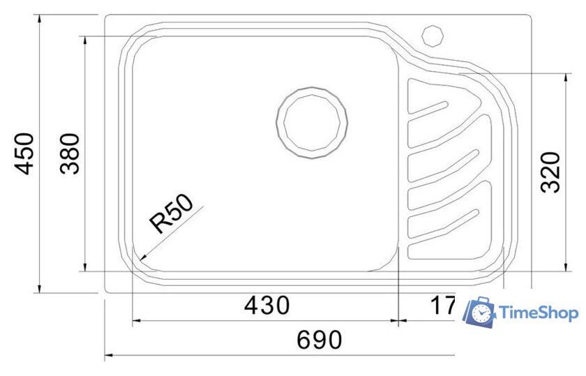 Кухонная мойка Oulin OL-327L - Изображение №2 — Интернет-магазин Time-Shop