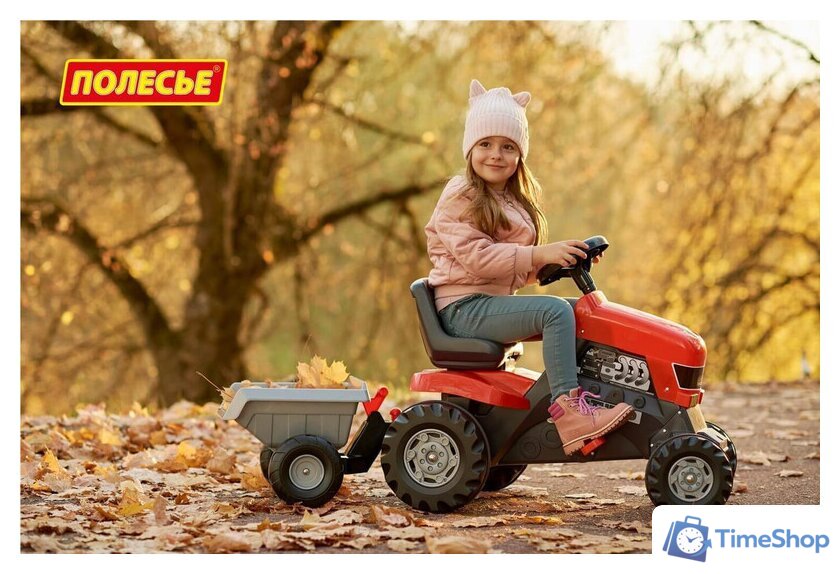 Педальная машинка Полесье Каталка-трактор с педалями Turbo с полуприцепом [52681] - Изображение №3 — Интернет-магазин Time-Shop
