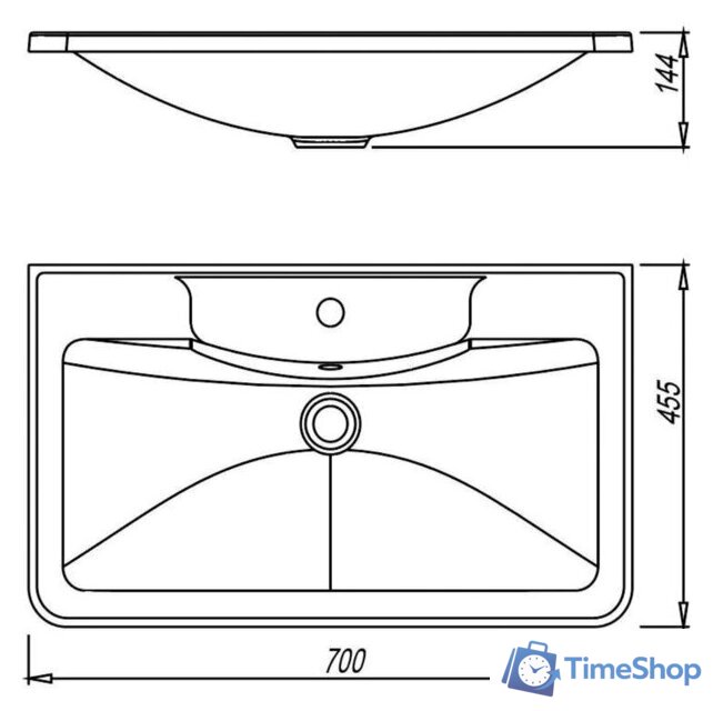  Misty Тумба с умывальником Атлантик 70 П-Атл-01070-011П2Я+10.020.00700.001 - Изображение №6 — Интернет-магазин Time-Shop