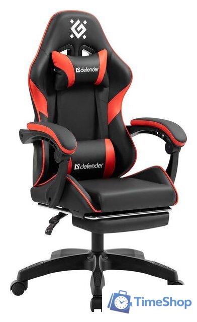 Игровое (геймерское) кресло Defender Serenity (черный/красный) - Изображение №1 — Интернет-магазин Time-Shop
