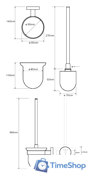 Ершик для унитаза Bemeta Trend-I 104113018a - Изображение №2 — Интернет-магазин Time-Shop