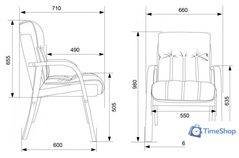 Офисный стул Бюрократ T-9932W-CF-Eco (черный, экокожа) - Изображение №12 — Интернет-магазин Time-Shop