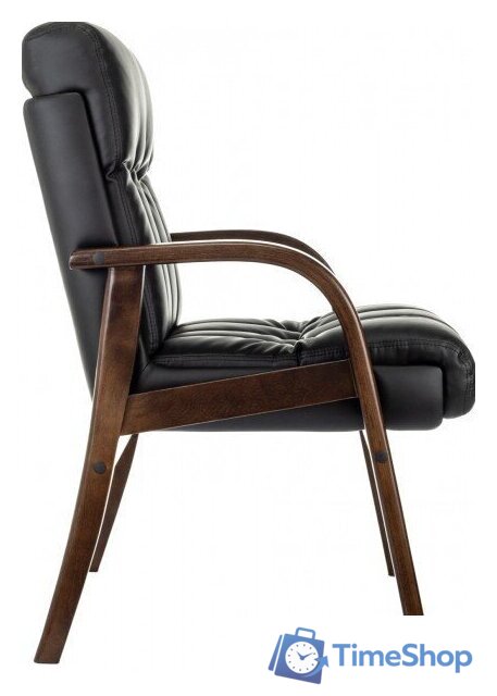 Офисный стул Бюрократ T-9932W-CF-Eco (черный, экокожа) - Изображение №4 — Интернет-магазин Time-Shop