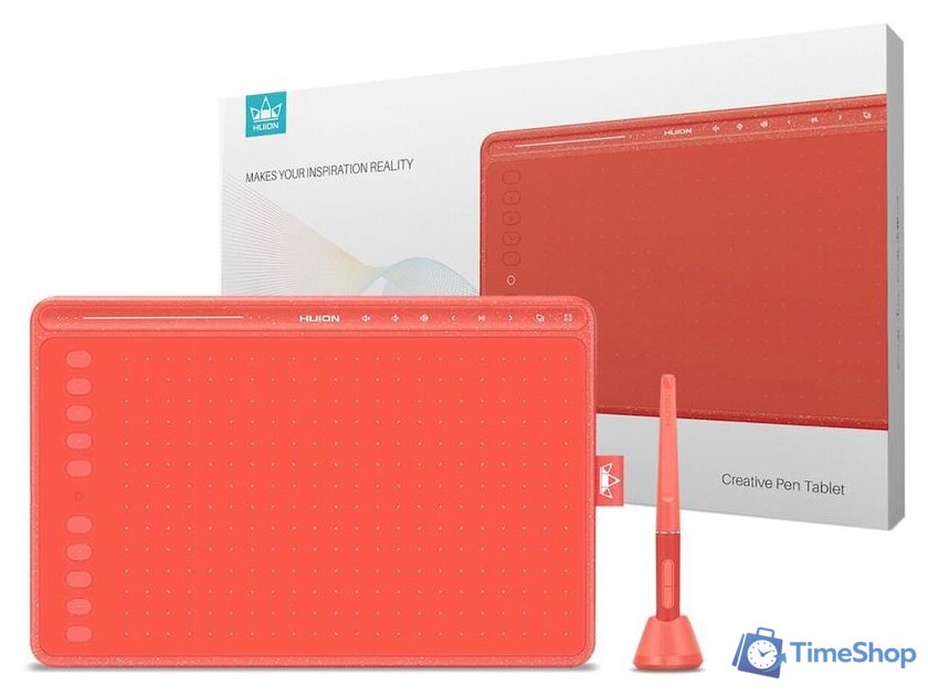 Графический планшет Huion HS611 (коралловый красный) - Изображение №7 — Интернет-магазин Time-Shop