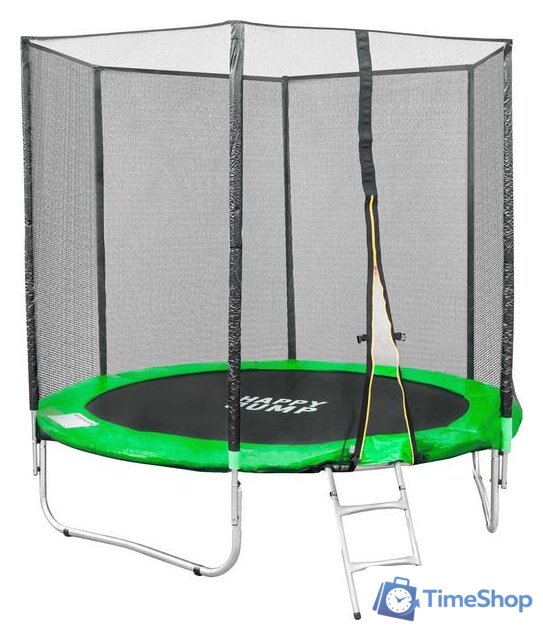 Батут Happy Jump 8ft Pro 252 см с внешней сеткой и лестницей - Изображение №1 — Интернет-магазин Time-Shop