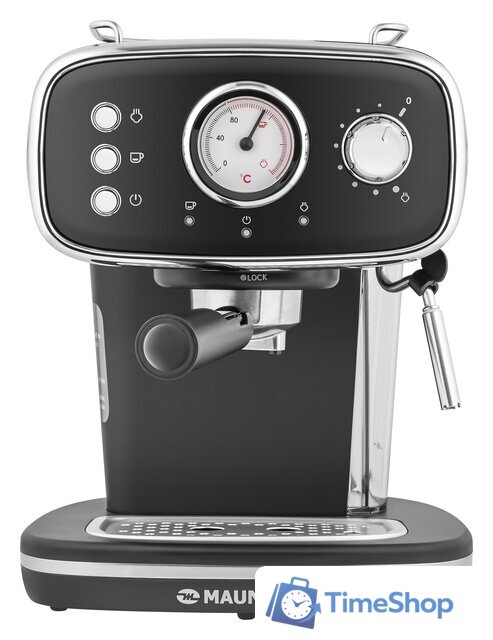 Рожковая кофеварка MAUNFELD MF-736BK - Изображение №1 — Интернет-магазин Time-Shop