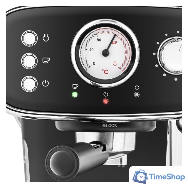 Рожковая кофеварка MAUNFELD MF-736BK - Изображение №3 — Интернет-магазин Time-Shop