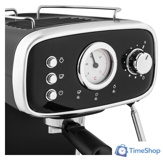 Рожковая кофеварка MAUNFELD MF-736BK - Изображение №2 — Интернет-магазин Time-Shop