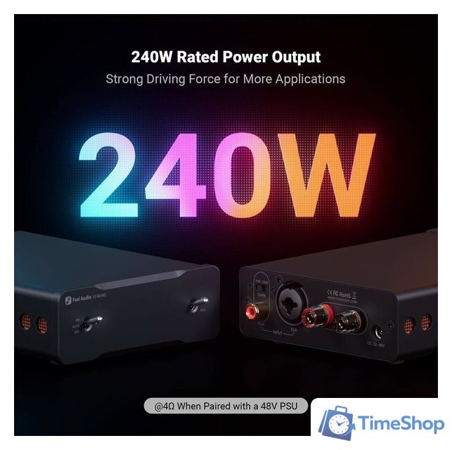 Усилитель мощности Fosi Audio V3 Mono (48V/10A) - Изображение №4 — Интернет-магазин Time-Shop