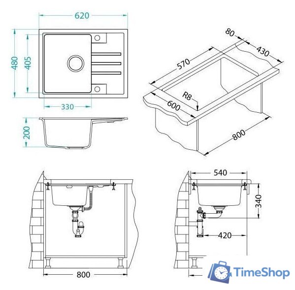 Кухонная мойка Alveus Intermezzo 30 1303091 - Изображение №2 — Интернет-магазин Time-Shop