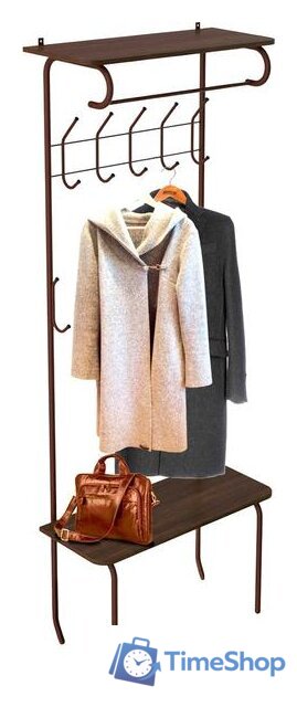 Вешалка для одежды Sheffilton SHT-HW1 192402 (коричневый муар/венге) - Изображение №1 — Интернет-магазин Time-Shop