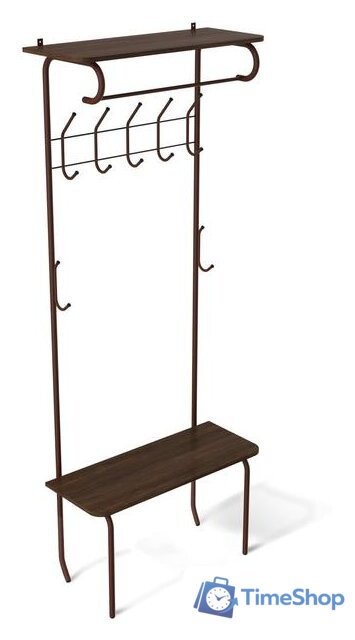 Вешалка для одежды Sheffilton SHT-HW1 192402 (коричневый муар/венге) - Изображение №2 — Интернет-магазин Time-Shop