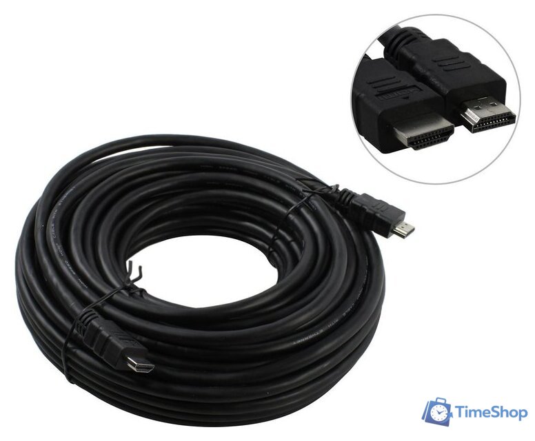 Кабель 5bites APC-005-200 HDMI - HDMI (20 м, черный) - Изображение №1 — Интернет-магазин Time-Shop