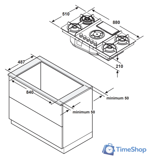 Варочная панель Elica NikolaTesla Flame GR/A/88 - Изображение №7 — Интернет-магазин Time-Shop
