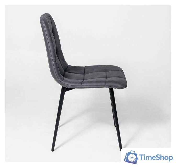 Стул Алвест AV 406-N (графитовая замша Kiprus 13/черный) - Изображение №4 — Интернет-магазин Time-Shop