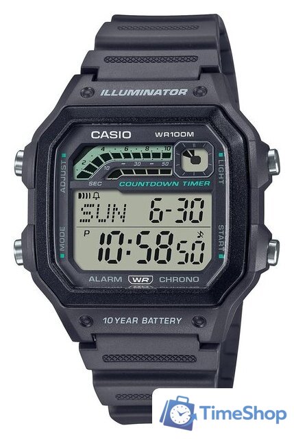 Наручные часы Casio Standard WS-1600H-8A - Изображение №1 — Интернет-магазин Time-Shop