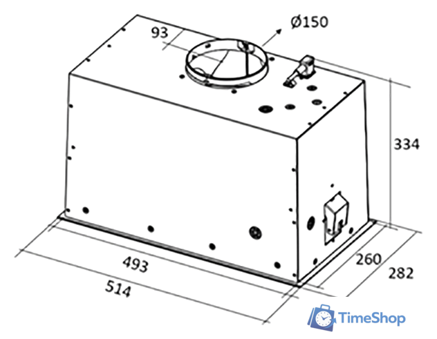 Кухонная вытяжка Elica Lane BL MAT/A/52 PRF0165830 - Изображение №2 — Интернет-магазин Time-Shop