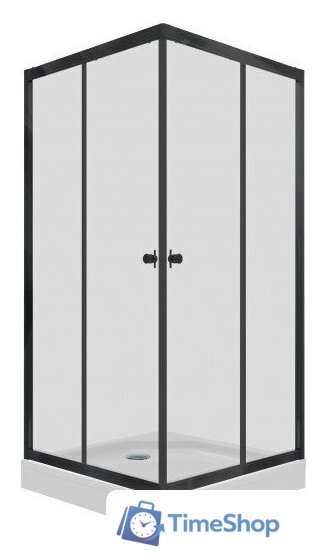 Душевой уголок Triton Вента-Блэк 80x80 (черный, с поддоном) - Изображение №1 — Интернет-магазин Time-Shop