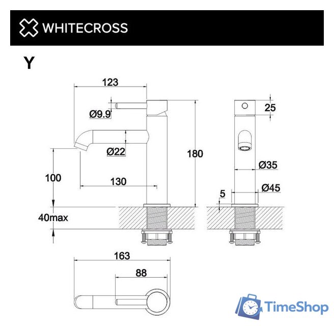 Смеситель Whitecross Y1211CPB - Изображение №3 — Интернет-магазин Time-Shop