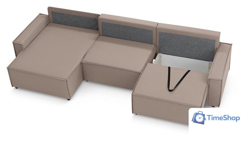 Угловой диван Mio Tesoro Дюссельдорф 293 1.5ек-1.5ек-1.5пф (1176 Savanna Plus Mocca) - Изображение №8 — Интернет-магазин Time-Shop