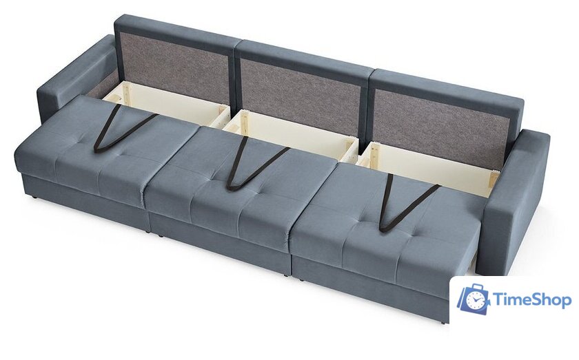 Диван Mio Tesoro Манчестер 292 1.5ек-1.5ек-1.5ек (968 серый) - Изображение №8 — Интернет-магазин Time-Shop