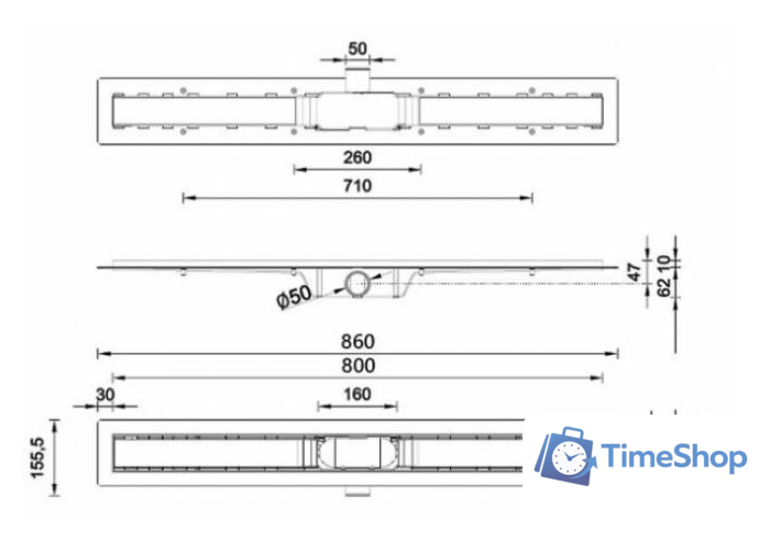 Трап/канал Styron STY-M-80 - Изображение №5 — Интернет-магазин Time-Shop